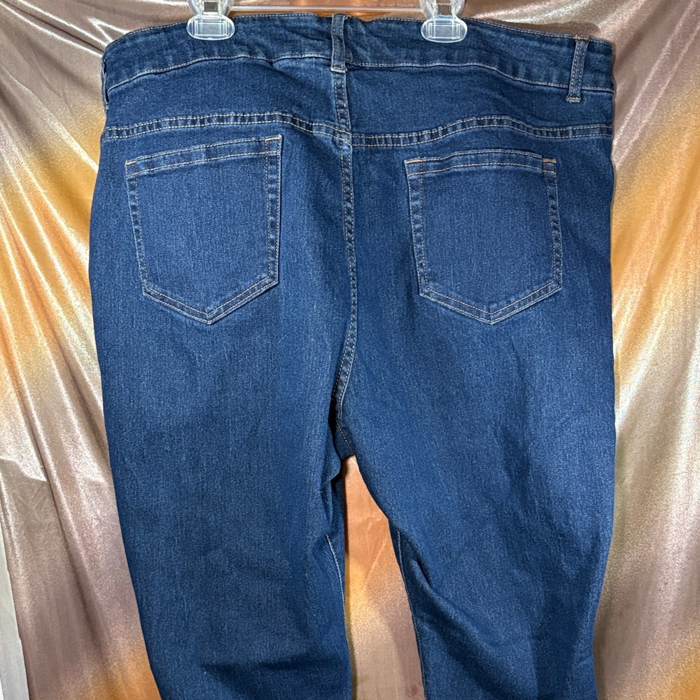 Eloquii size 24 Slim Dark Blue Stretch‎ Denim Jeans E2 - Picture 3 of 6